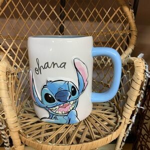 Disney Stitch Ohana Mug - Blue and White
